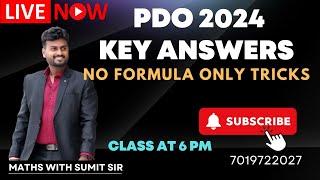 PDO 2024 KEY ANSWERS (MENTAL ABILITY) BY SUMIT SIR