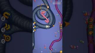 WormsZone.io 001 Slither Snake Top 01 _Best World Record Snake Epic cacing Wormszoneio #shorts