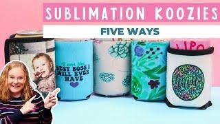 Sublimation Koozies 5 Ways (Including Full Wrap Designs!)