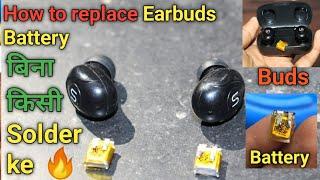 How to replace Earbuds Battery !! No solder wire use 
