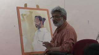 #PortraitPainting Demo by Shri #VasudeoKamath - Time Lapse