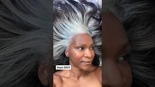 My Gray Hair Transformation #silverhair #grayhair #greyhair #silversisters #grayhairtransition