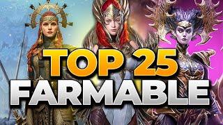 TOP BEST 25 CHAMPS WHO ARE 100% FARMABLE (Ranked)