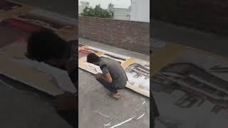 3D Sign Board installation | 3d flex wallpaper | wallpaper design| #viralshorts #song #3d #wall