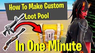 How To Make Custom Loot Pool in One Minute | UEFN TUTORIAL