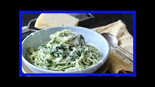 Spaghetti with spring greens