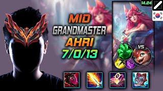 Ahri Mid Build Malignance Grasp of the Undying - LOL KR GrandMaster Patch 14.24