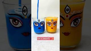 Shiv Shakti waterglass painting️ #Shorts #Trending