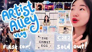 SELLING OUT AT C2E2! | Artist Alley Vlog  first con, $$$, chatty