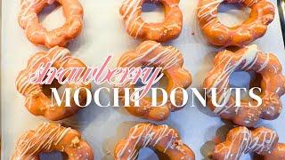 How to make Strawberry Mochi Donuts