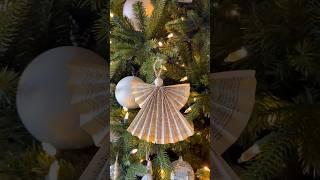 Book page angel ornaments - these are so easy and beautiful for the holidays #Christmas #diy