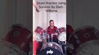 Survivor-Zach Williams- Beginner Practice Drum Cover by Tara Shi'Nell (toms, bass, snare)