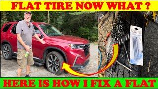 Fix A Flat Plug It ! Here is how to fix a flat tire easily  #howto #diy #flat #tirerepair