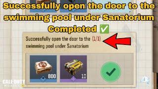 How to Successfully open the door to the swimming pool under Sanatorium Cod Mobile 2024