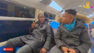 AKABENEZER AND KYEKYEKU FIGHTING INSIDE TRAIN FOR SHOUTING ON PHONE WITH HIS FAMILYPARIS BORGAS