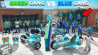 Franklin Blue Gang VS Shinchan Green Gang Stealing Diamond Bikes In GTA 5!