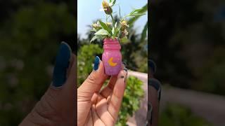 mini and cute bottle painting #diy #bottleart #minibottlepainting #craft #youtubeshorts