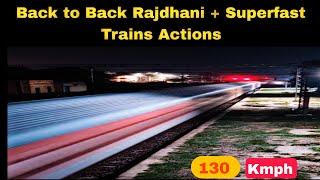 Back to Back Rajdhani Gang + Duranto + Super fast  trains HIGH SPEED SKIPS Delhi - Mathura section |