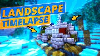 Winter Landscape in Minecraft: Timelapse