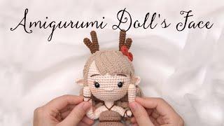 Making a cute face for Amigurumi doll