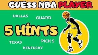 Guess NBA Player in 5 Hints|NBA Quiz