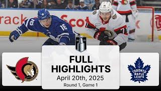 NHL Playoff Highlights | Senators vs. Maple Leafs | Gm 1 | April 20, 2025