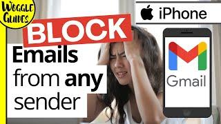 How to block emails on Gmail on Iphone #shorts