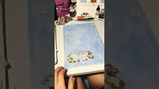 WIP Painting on Handmade Paper #walnutink #painting #paperpaintings #paintingtimelapse