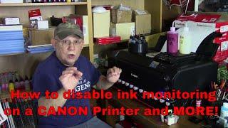 CANON 프린터에서 잉크 모니터링을 비활성화하는 방법 등!