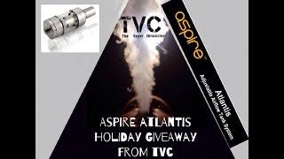 (Giveaway has ENDED) Aspire Atlantis 1,000 Subscriber Holiday Giveaway From TVC (winner announced)