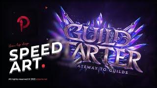 Creating FANTASY GAME LOGO DESIGN "GUILD STARTER" in PHOTOSHOP ● Speed Art