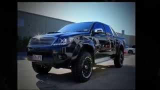 Toyota Hilux 16 inch custom rims 16X8 KMC HOSS Black Wheels