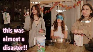 DEAF, MUTE, AND BLIND BAKING TIKTOK CHALLENGE