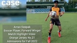 Arnav Deepak | Forward Winger, Fall 2022 | Match Highlight Video #3 | Boca Jrs Vs BPSS  | CASE