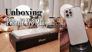 iPhone12 Pro Max 128gb Unboxing +Accessories | Aesthetic | 