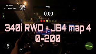 BMW 340i RWD + JB4 map 4 (0-200, 1/4 acceleration)