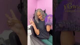 @ygwigs collab #houstonhair #ygwigs #humanhair #bohobob #coverage #grayhair #transition #eat #viral
