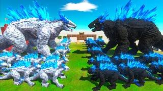 Growing SHIMO VS Dark Itself - Animal Revolt Battle Simulator - Godzilla Size Comparison