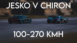 Koenigsegg Jesko VS. Bugatti Chiron 100-270 KMH Acceleration comparison