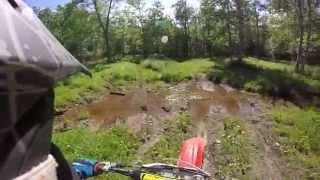 Cr125 trail ride + running from cop + riping ( Brap ) Gopro