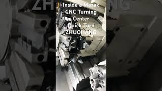 Inside a Mazak CNC Turning Center - Quick Turn Compact 200MSL - Zhuohang Precision Machining Factory