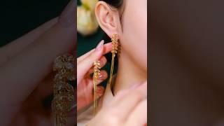 Beautiful gold earrings designs #shortsviral #shortsfeed #shorts #earrings