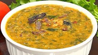 Methi Palak Dal Recipe - Spinach Methi Dal - Palakura Methi Pappu - Dal Palak Methi Recipe-Leafy Dal