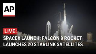 SpaceX launch LIVE: Falcon 9 rocket launches 20 Starlink satellites