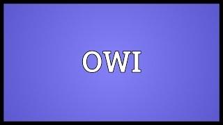 OWI Meaning