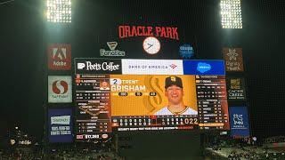 Trent Grisham 2 Run Home Run to Left Field at Oracle Park on Harry Potter Night 8/30/22 