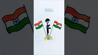 Indian Flag drawing️ #shorts #independencedayflag