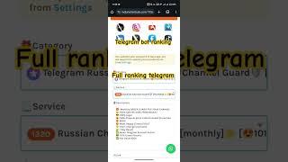 Telegram bot ranking + channel/ Group ranking members cheapest smm panel #smm #shorts #short