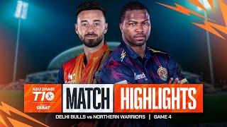 2024 Abu Dhabi T10 I Match 4 Highlights: Northern Warriors vs Delhi Bulls | Season 8