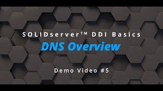 SOLIDserver DDI Basics: DNS Overview